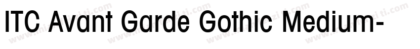 ITC Avant Garde Gothic Medium字体转换